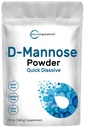 Micro Ingredients D Mannose Powder, Pure Mannose Supplement, Quick Water Soluble, Support Urinary Tract Cleanse & Bladder Health, Premium Mannose for Women and Men, Vegan Friendly.