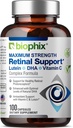 biophix Retinale Ondersteuning Maximale sterkte Complexe Formula 100 Capsules - Zink Vitamine C E Lutine DHA Omega-3 Astaxanthine Hyaluronzuur - Ondersteunt Oogzicht Gezondheid