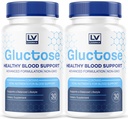 (2 Pack) Gluctose Advanced Blood Support, Gluctose, Gluctose - Advanced Blood Support Supplement, Gluctose Supplement Support Capsules - Alle natuurlijke formule, 60 capsules voor 2 maanden
