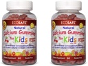 Koraal Calcium Vitamine D3 Kids Gummy, natuurlijke kersensmaak, Non-GMO, Glutenvrij, Dairy-Free, Soy-Free en Gelatine Vrij - 300 mg Calcium, en 800 IE vitamine D3-60 Gummies (1 Pack)