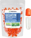 XPRS Nutra Maat 3 Lege capsules - 100 Telle Lege Gelatine Capsules - Pillen DIY Capsule vullen - Pure Bovine Pill Gel Caps Vulbaar voor Do-It-Yourself Vitaminen en Supplementen (Orange/Clear)
