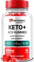 Keto Spell ACV Gummies, KetoSpell Keto ACV Geavanceerde gewichtsverlies formule, Alle Natuurlijke Apple Cider Vinegar 1000MG, KetoSpell Keto + ACV Supplement, Gomitas Reviews (60 Gummies)