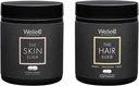 WelleCo, The Skin Elixir + The Hair Elixir, Vegan Beauty Supplements Bundle, bevordert haargroei en vermindert breuk, ondersteunt gezonde huid & collageen vorming, 60 capsules elke