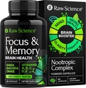 Nootropics Brain Supplements for Memory & Focus with Huperzine A, Fosfatidylserine, DMAE - Brain Health Support: GABA, Choline, DHA, Bacopa Monnieri, Memory Supplement for Brain Support, 60 Capsules