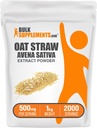 BulkSupplements.com Haverstro Extract Poeder - Avena Sativa, Haverstro Supplementen - Kruidensupplement, Glutenvrij, 500mg per portie, 1kg (2,2 lbs) (verpakking van 1)