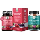 Bundel van Total Menopauze Supplement met Dong Quai Vitex Chaste Berry & Black Cohosh voor natuurlijke hormoon ondersteuning en lever ondersteuning NAC supplement met melkdistel voor leverreiniging Detox & Reparatie