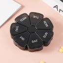 Travel Pill Organizer, 7-dagen Weekly Vitamine Medicine Case, Portable Medication Box voor Meds, Mineraal, Visolie, DHA, Kurkuma, Supplement, Capsule, 7 Compartiment Dagelijkse pil Dispenser Herinnering