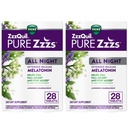 ZzzQuil Pure Zzzs All Night Extended Release, Melatonine slaaphulptabletten, helpt u langer te slapen, slaaphulp voor volwassenen, 2 mg per tablet, 56 tabletten totaal (2 verpakkingen van 28)