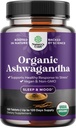 Organische Ashwagandha supplementen met hoge sterkte - Ashwagandha Organische Tablets voor Mood Support & Hormone Balance for Women & Men - Root Extract Powder with Black Pepper for Better Absorptie - 120 Ct