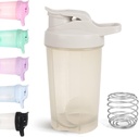 D.Y.A 16oz Shaker Bottle, Leak Proof Sport Shaker Cups voor eiwitshakes, Shake Bottle voor voorbereiding en reizen te gaan, BPA Gratis & Easy Clean Protein Shaker Bottle,Grey