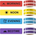 Medicine Stickers Medication Instruction Label Permanent Paper Label AM NOON PM for Pill case Planner 0.4 * 1.6inch (Morning Noon Avond Bedtime)