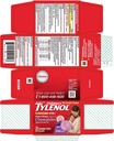 Tylenol Kinderpijn + koorts Kauwtabletten Druivensmaak - 24 ct, Verpakking van 4