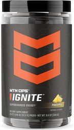 MTN OPS Ignite Trail Packs Energy Drink Powder, Glutenvrije Nootropic Supplement Drink Mix, L Arginine, L Citrulline, Cafeïne en Nootropic Sugar Free Drink Mix, 20 Servers, Ananas Crush