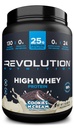 Revolution Nutrition, High Wei, Protein Powder 2LB, Wei Isolaat, Glutenvrij, Lean Muscle Mass for Men & Women, 25g Protein Per Scop, 908 g, 24 Servers (Cookies & Cream, 2 Pond)