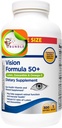 Equate Vision Formula 50+ Lutein, Zeaxanthine & Omega-3, 300 Softgels + Create Sticker