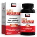 FORCE FACTOR Ultra Berberine, Berberine Supplement met 500 mg Berberine HCl Plus Chromium en kaneelschors Extract ter ondersteuning van Metabolisme en dagelijkse wellness, non-GMO, glutenvrij, 60 plantaardige capsules
