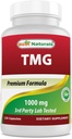 Best Naturals TMG Trimethylglycine (als Betaine Anhydrous) 1000 mg Serving - 120 Capsules - Healthy Homocysteïne Levels & Methylation Support (120 Count (Pack of 1))