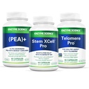 Enzyme Science Graceful Aging Bundle with Pea 60, Stem XCell Pro 60 & Telomere 30