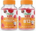 Levensvatbare Calcium Magnesium Kids + Vitamine B12 Kids, Gummies Bundle - Grote Proeverij, Vitamine Supplement, Glutenvrij, GGO-vrij, Kauwgom