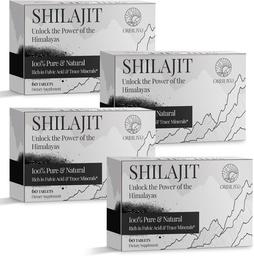 30.000 MG shilajit tabletten, 100% shilajit pure, Himalaya biologische, shilajit voor mannen en vrouwen rijk aan fulvinezuur & 85+ Trace Minerals, Silajit Supplement for Energy & Immune System, 240 Tel.