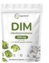 DIM Active Supplement, DIM 300mg, 240 Veggie Capsules (8-maand levering), 2 in 1 Formule, Estrogeen Metabolisme, Premium DIM-Plus Broccoli Extract Supplement met zwarte peper voor betere absorptie