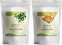 Neem Leaf Powder en Ambehaldi Kurkuma Powder 16 Oz Pack van 2 Combo