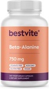 BESTVITE Beta Alanine 750mg (240 Vegetarian Capsules) - No Stearates - Vegan - Non GMO - Gluten Free