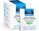 Equilife Daily Fruit & plantaardige Blend, Superfood Antioxidant Supplement, Crisp Apple smaak met vitamine C, vezels, en 9 essentiële aminozuren, ondersteunt energie, Vegan, 14 Single Serve Packets
