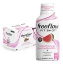 Freeflow Fit Energy Shots, Watermeloen Rush, Natural Cafeine Boost met L-theanine, Ginseng, Vitaminen, Prebiotica, Elektrolyten (6 Count, 2oz Shots)