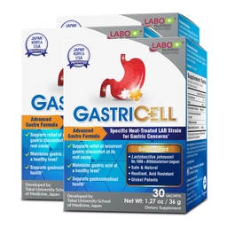 LABO Nutrition GASTRICELL - Acid Reflux, Heartburn, terugkerende Gastric Discomfort, Natuurlijke verdediging tegen Gastric Distress 30 sachets x3