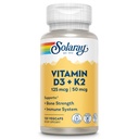 SOLARAY Vitamin D3 K2, 120 VegCaps