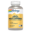 SOLARAY Mega Multi Mineral, Iron Free - Daily Mineral Supplement w/Trace Minerals, Electrolytes, Calcium, Magnesium, Zink, Selenium, Boron -Cellular Energy, Immune Support, 60-Day Garantie, 50 Serv