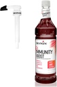 Monin - Total Immunity Boost, Immune Support Supplement, Liquid Blend of Vitamins, Minerals, & Antioxidants, Immune Boosting Vitamin C & D + Vlierberry, For All Dranks, Low Calorie (1 Liter + Pump)