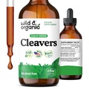 Wild & Organic Clears Tinctuur - Herbal Detox Drops with Clears Herb - Galium Aparine Leaf Extract Supplement - Vegan, Sugar & Alcohol Free - 4 fl oz