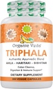 Biologische Veda Triphala Poeder 300 Capsules, 1000mg - Biologische Triphala Supplement voor Colon Reiniging, Immune, Gut & Digestie Gezondheid - Hele Groene Antioxidanten Amla, Haritaki & Bibhitaki - Vegan Pillen