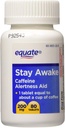 Equate - Blijf wakker - Alertheid Hulp met cafeïne, maximale sterkte, 80 tabletten 200 Mg