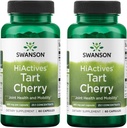Swanson HiActives Tart Cherry - Natural Supplement ter ondersteuning van gezamenlijke gezondheid, mobiliteit en flexibiliteit - Helpt versterken Collageen Structures & Connective Tissue - (60 capsules, 465 mg Elk) (2 Pack)