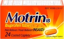 Motrin IB, Ibuprofen 200 mg tabletten voor koorts, spierpijn, hoofdpijn & rugpijn, 24 Ct