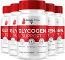 (5 Pack) Super Flow SuperFlow Glycogen Support Capsules, Super Flow Advanced Glycogen Health and Blood Wellness Support Supplement, SuperFlow maximale sterkte Glyco Formula Supplement (300 capsules)