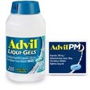 Advil Liqui-Gels pijnstiller en koortsreducer, pijnmedicijn voor volwassenen met Ibuprofen 200 mg voor hoofdpijn, rugpijn, menstruele pijn en gewrichtspijn Relief - 200 capsules, Advil PM Ibuprofen - 2 Ct
