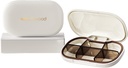 Compacte kleine witte pil Organizer, 6 Compartments, Stijlvolle leuke reis pil Box houder Daily Medicine Pill Case Container, Portable om vitamines, medicijnen en supplementen op te slaan