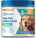 5Strands Honden Multivitamine Kauwen, 10-in-1, Vitaminen & Postbiotica, Alle leeftijden & Ras - Vertering, Hersenen, Organen, Hart, Mobiliteit, Visie, Huid & Coat, Immuniteit - Hondensupplement (Peanut Butter, 90ct)