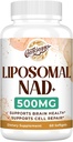 Liposomale NAD+ 500 MG Supplement, True NAD Plus Supplement, Superior Absorptie, Boost NAD+ Efficiënter dan Nicotinamide Riboside voor Cellulaire Energie, Gezond Veroudering, 60 Serveren