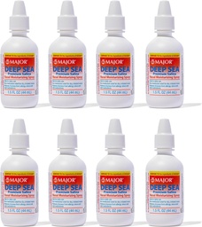 MAJOR Deep Sea Premium Saline - Nasal Moisturizing Spray for Dryness and Irritation Relief - Natriumchloride 0,65% - 1,5 Fl. Oz (8 Pack)