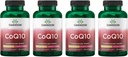 Swanson CoQ10 Cardiovascular Brain Energy and Heart Health Antioxidant Support Supplement 200 mg 90 Capsules (4 Pack)