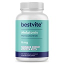 BESTVITE Melatonin 6 mg - 120 Veg Caps - No Stearates - No Sucralose, No Dextrose, No Silicon Dioxide, No Mannitol - Vegan - Non-GMO - Gluten-Free