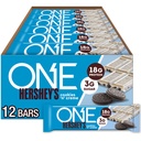 ONE Protein Bars, Hershey's Cookies 'n' Creme, Gluten Free with 18g Protein and 3g Sugar, Pantry Staples, 2.12 oz (12 Count)