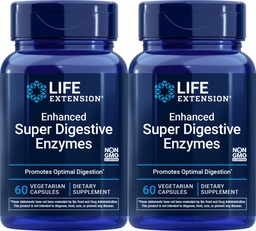 Life Extension Enhanced Super Digestive Enzymes, 60 Vegetarische Capsules (verpakking van 2)