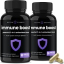 NutraChamps 27 in 1 Immune Support Supplement, 90 Immune Defense Capsules, 1000mg Vitamine C, 5000 IE D3, Vlierbes, Zink, 1 Miljard CFU Probiotica & Meer (pakket van 2)