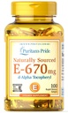 Puritan's Pride Vitamine E- 670 mg 100% Natural-100 Softgels